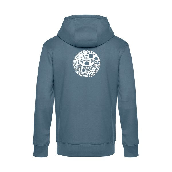 Eye sweat shirt original nordic blue flex Blanc impression Dos