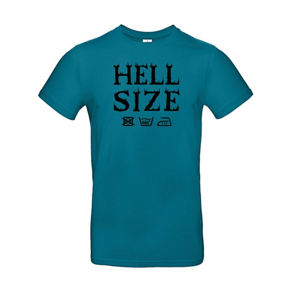 HELL SIZE ! flex noir B&C - E190 T-shirt|Diva Blue||2XL