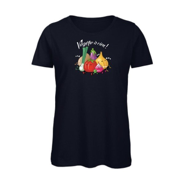 Vegete-a-rien-!- - t-shirt original femme Navy