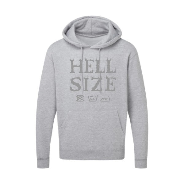 HELL SIZE |Sweat capuche imprimé|Gris