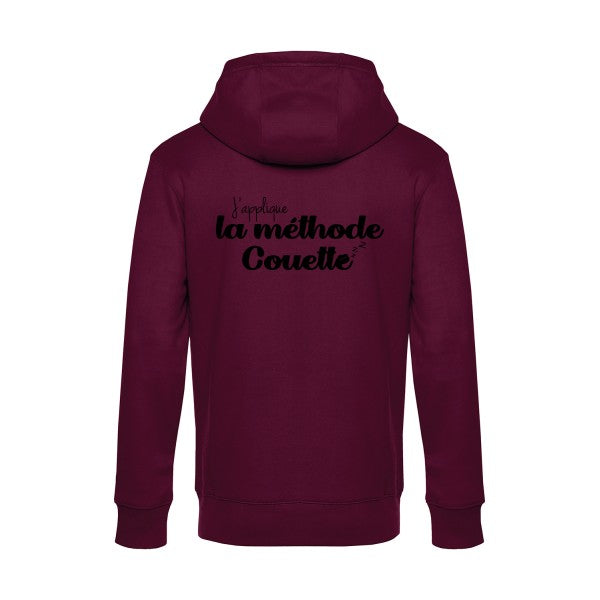 La-methode-Couette sweat shirt original Burgundy flex Noir impression Dos