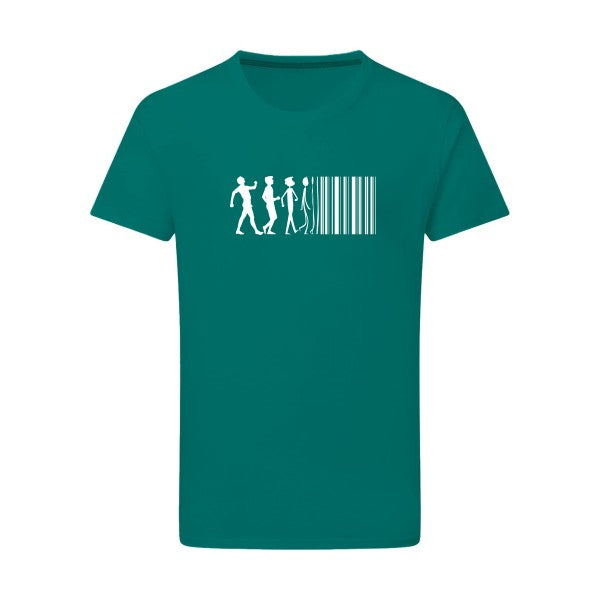 code barre Blanc -Flex Blanc sur T-shirt SG  Emerald Green  2XL