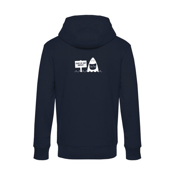 Cours-de-surf sweat shirt original Navy Blue flex Blanc impression Dos
