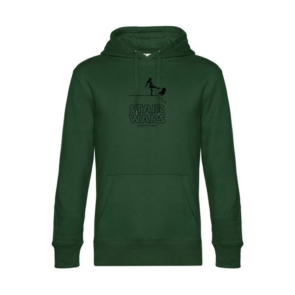 STAIR-WARS sweat shirt original Bottle Green flex Noir impression Face