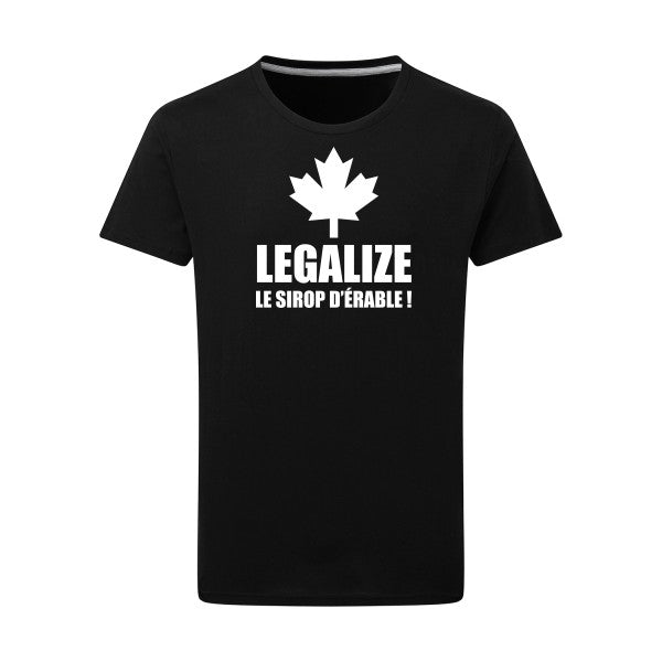 Legalize le sirop d'érable Blanc -Flex Blanc sur T-shirt SG  Dark Black  4XL