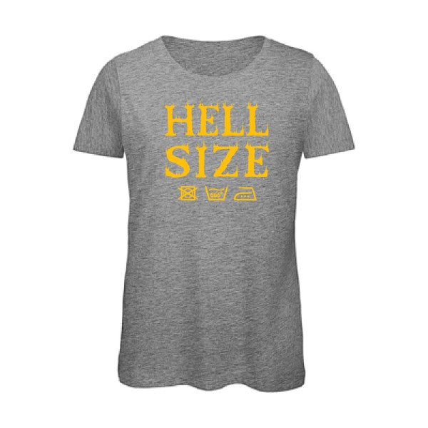 T shirt humour bio femme   femme bio|HELL SIZE ! jaune Or 