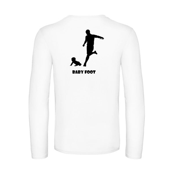 baby foot - t shirt- manches- longues- original- humour- White impression Dos