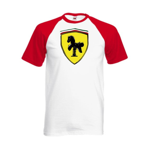 T-shirt fruit of the loom baseball  couleur White/Red