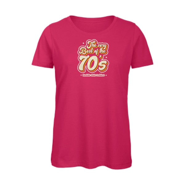 70s- - t-shirt original femme Fuchsia