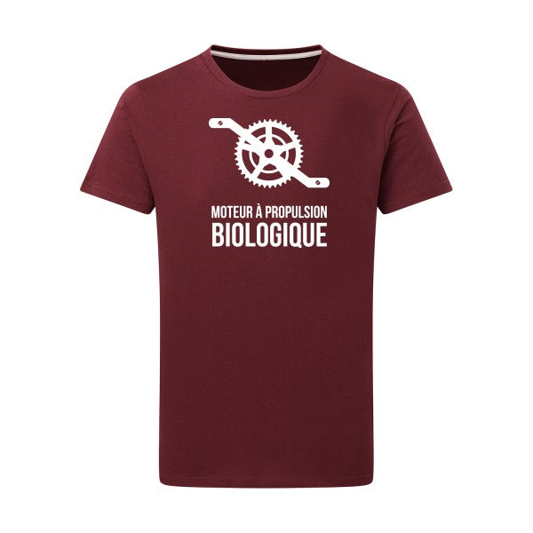 Cyclisme & écologie Blanc -Flex Blanc sur T-shirt SG  Burgundy  2XL