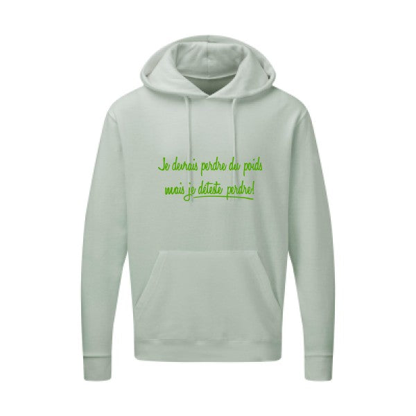 Né pour gagner Vert pomme |Sweat capuche imprimé homme