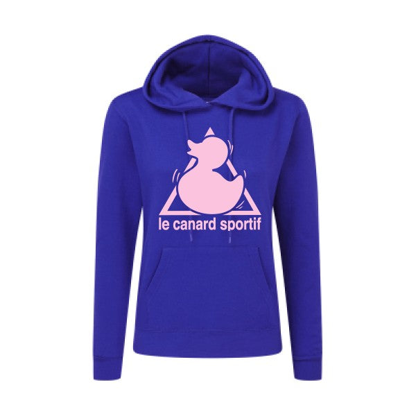 Canard Sportif Rose |Sweat original à capuche Femme