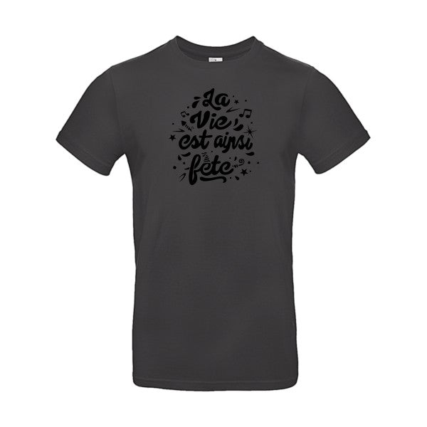 La vie est ainsi fête Flex noir |E190 T-shirt|Used Black||2XL