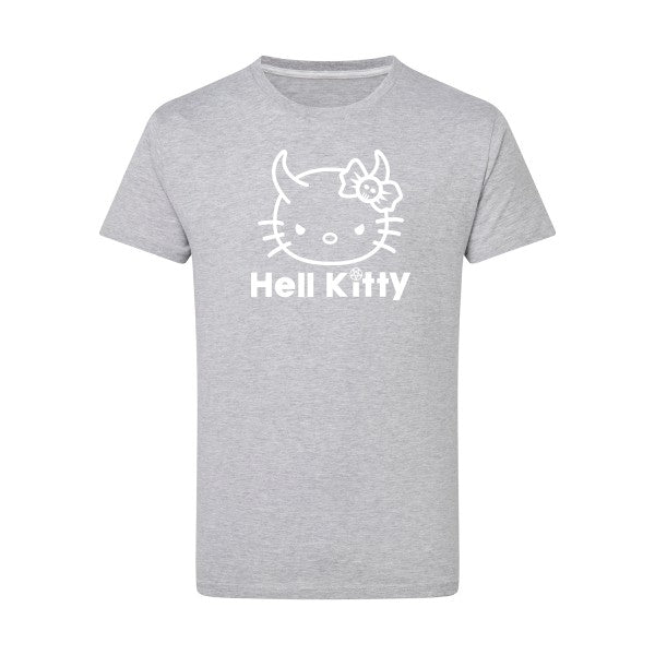 Hell Kitty Blanc -Flex Blanc sur T-shirt SG  Light Oxford  5XL