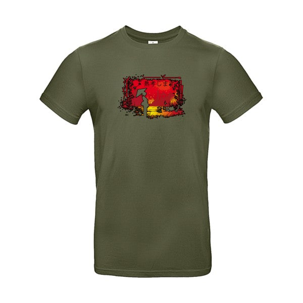 T-shirt humour original Contemplation T Shirt couleur Urban Khaki