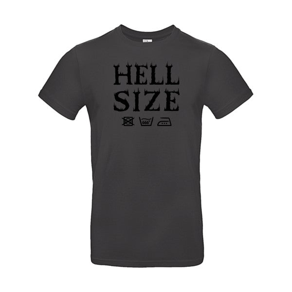 HELL SIZE ! flex noir B&C - E190 T-shirt|Used Black||2XL