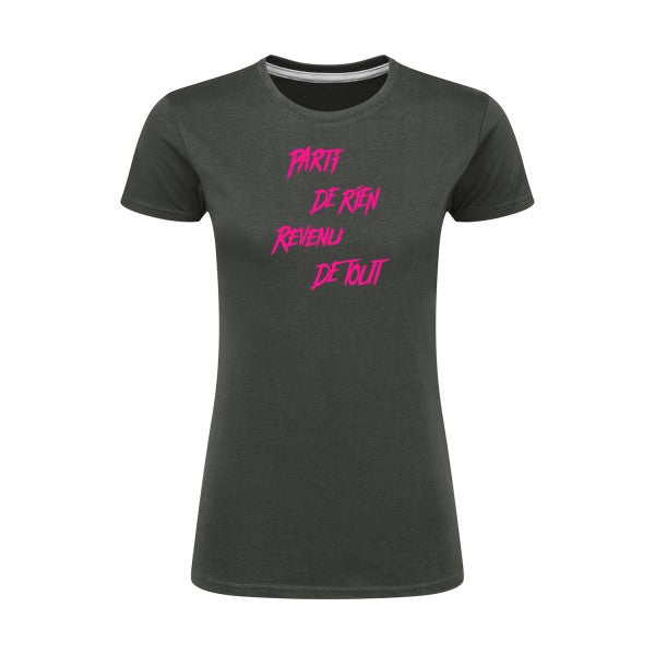 Parti de rien Rose Fluo |T shirt original femme|SG