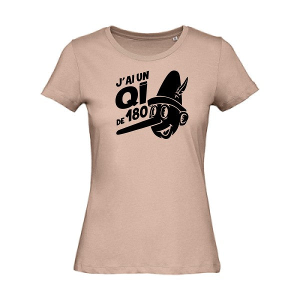 T shirt humour bio femme   femme bio|Quotient intellectuel Noir 