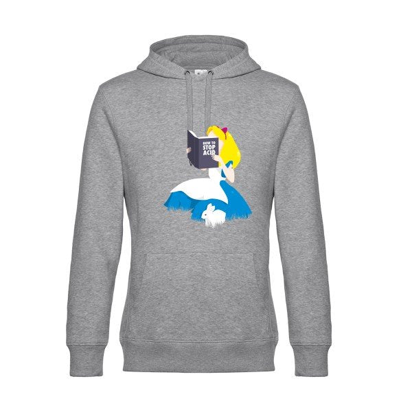Back-from-wonderland- Sweat à capuche original Heather Grey - RueDuTeeshirt