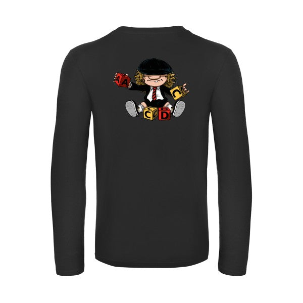 acdc-t-shirt-manches-longues-original-humour -Black