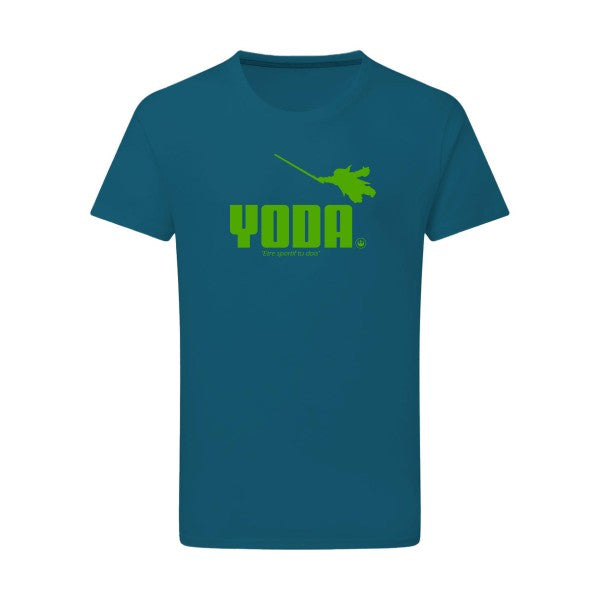 Yoda vert pomme -Flex vert pomme sur T-shirt SG  Petrol  2XL