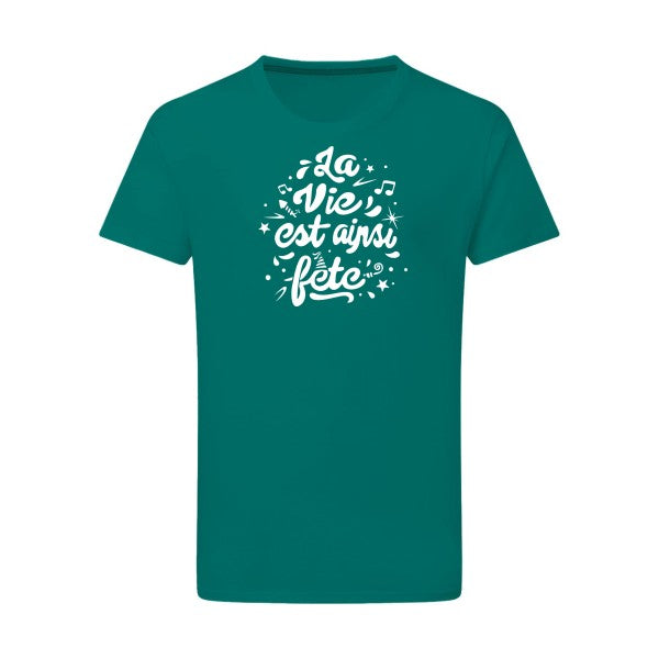 La vie est ainsi fête - Flex Blanc Tshirt original Emerald Green  2XL