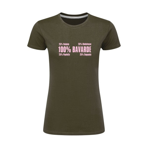 t-shirt Bavarde Rose |T shirt original femme|SG