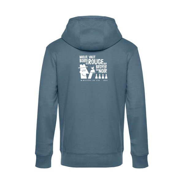 Mieux-vaut sweat shirt original nordic blue flex Blanc impression Dos