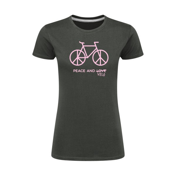 Peace and vélo Rose |T shirt original femme|SG