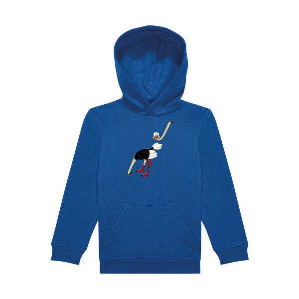 sweat capuche enfant Bleu Royal Autruche