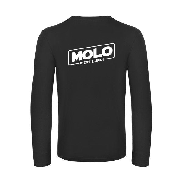 molo c est lundi - t shirt- manches- longues- original- humour- Black impression Dos