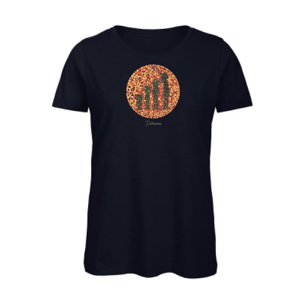 Daltonisme- - t-shirt original femme Navy