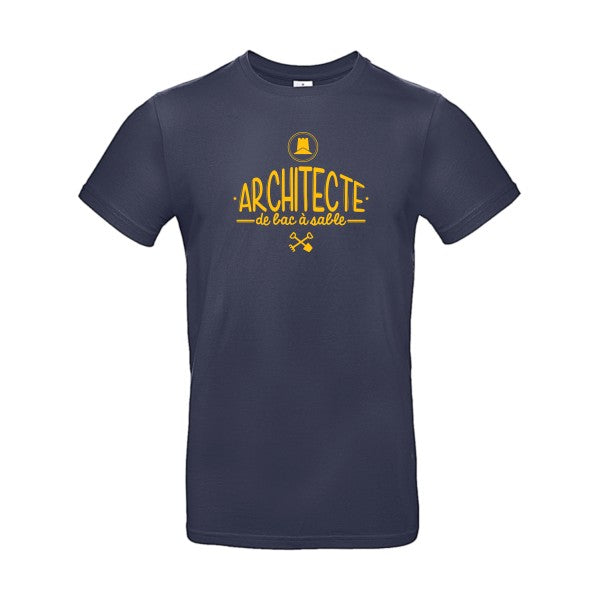 Architecte de bac à sableFlex jaune or- T-shirt E190|Navy Blue||2XL