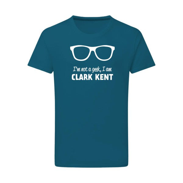 I am Clark Kent -Flex Blanc sur T-shirt SG  Petrol  2XL