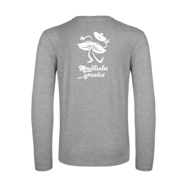 presqu spagnol - t shirt- manches- longues- original- humour- Sport Grey impression Dos
