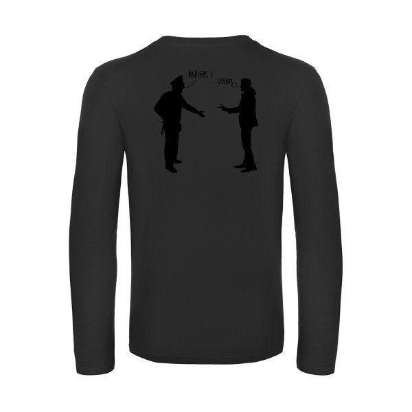 chifoumi - t shirt- manches- longues- original- humour- Black impression Dos