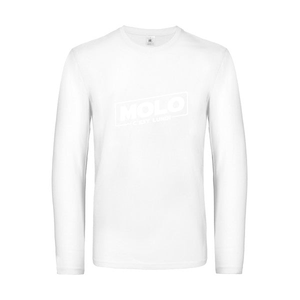 molo c est lundi - t shirt- manches- longues- original- humour- White impression Face