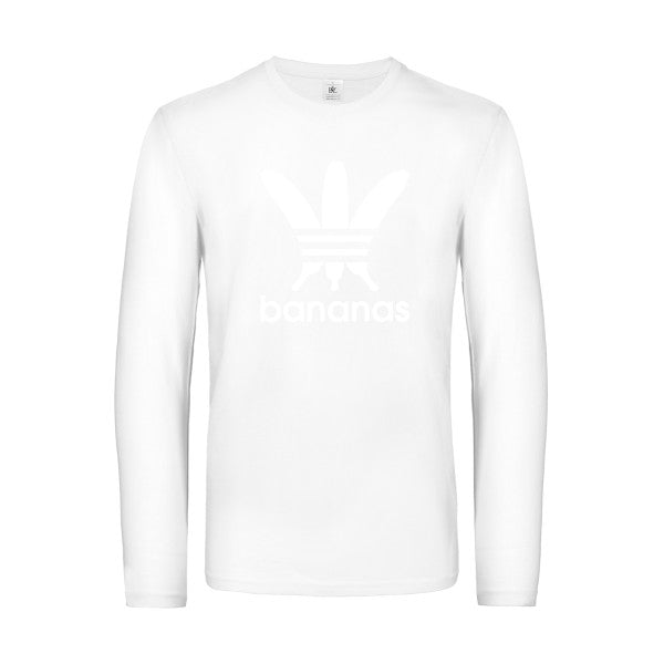 bananas - t shirt- manches- longues- original- humour- White impression Face