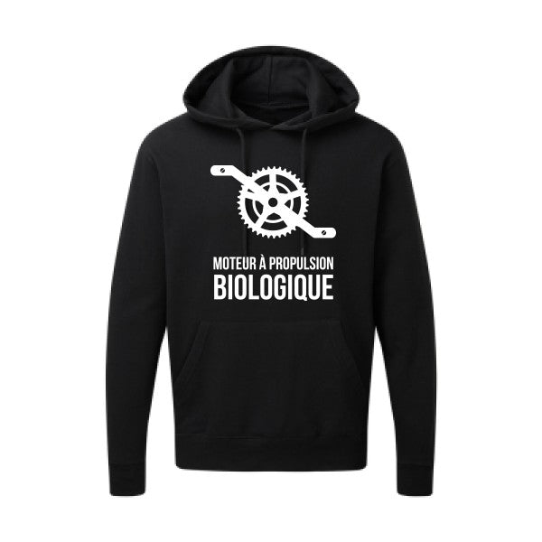 Cyclisme & écologie Blanc |Sweat capuche imprimé homme