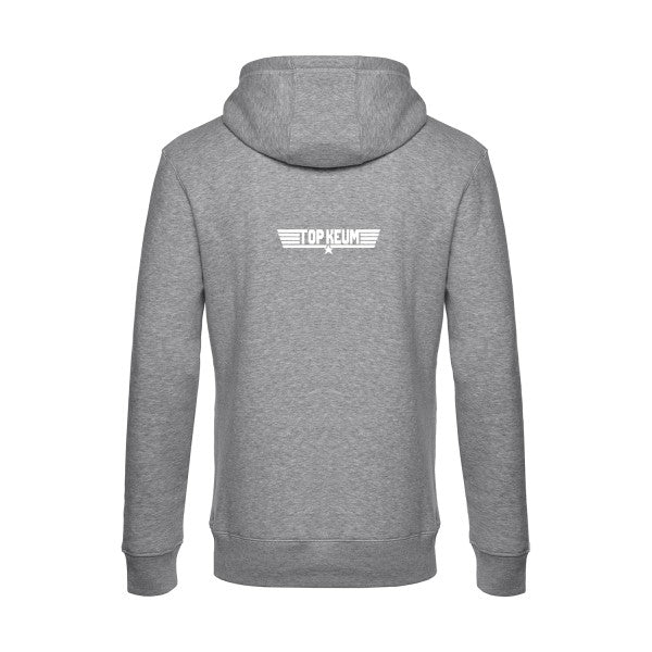 TOP-KEUM sweat shirt original Heather Grey flex Blanc impression Dos