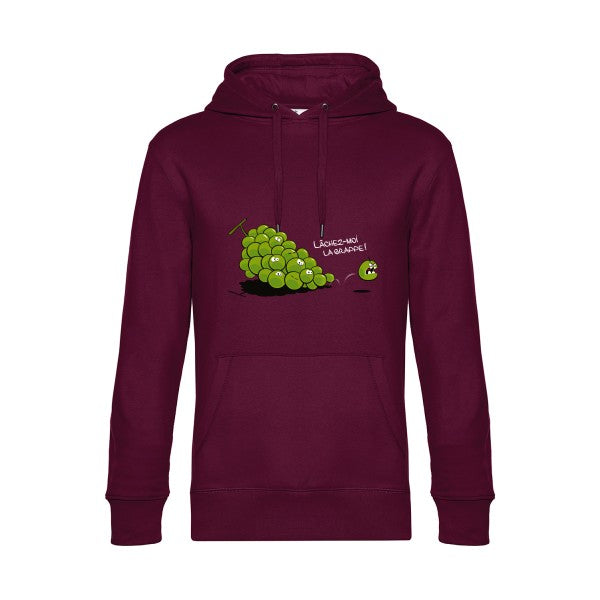 Lachez-moi-la-grappe- Sweat à capuche original Burgundy - RueDuTeeshirt