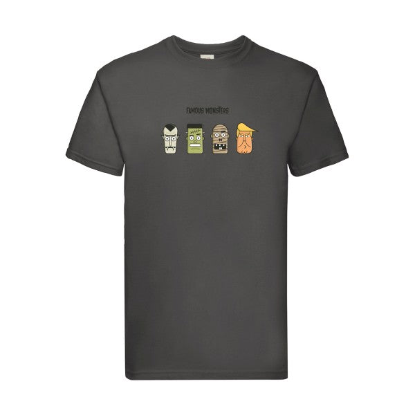 Famous monsters Fruit of the loom 205 g/m² T-shirt/ light graphite