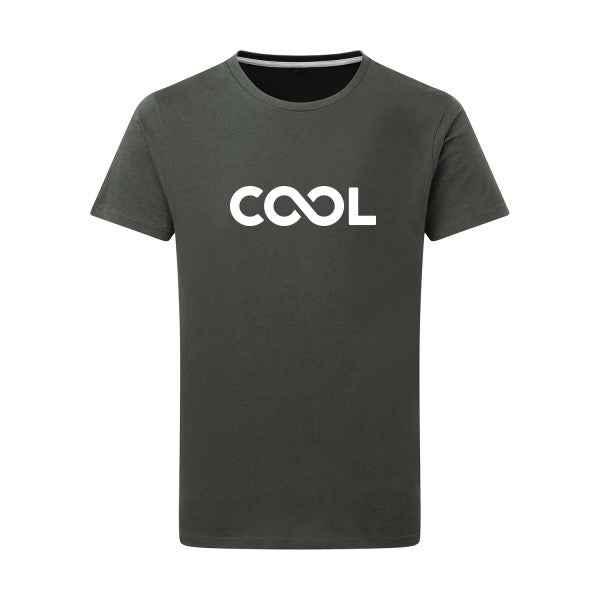 Infiniment cool Blanc -Flex Blanc sur T-shirt SG  Charcoal  5XL