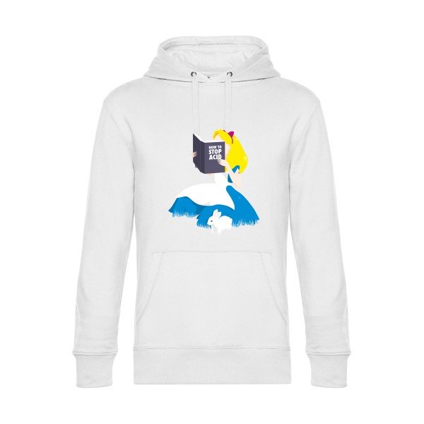 Back-from-wonderland- Sweat à capuche original White - RueDuTeeshirt
