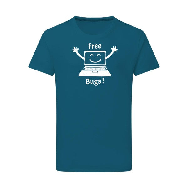 FREE BUGS ! - Flex Blanc Tshirt original Petrol  2XL