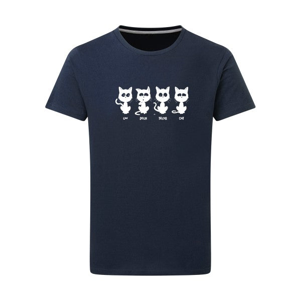 un deux trois cat - Flex Blanc Tshirt original Denim  XL