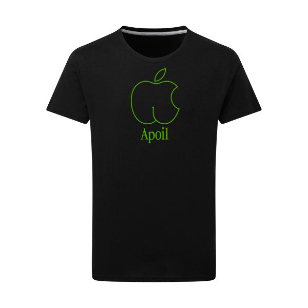 Apoil vert pomme -Flex vert pomme sur T-shirt SG  Dark Black  4XL