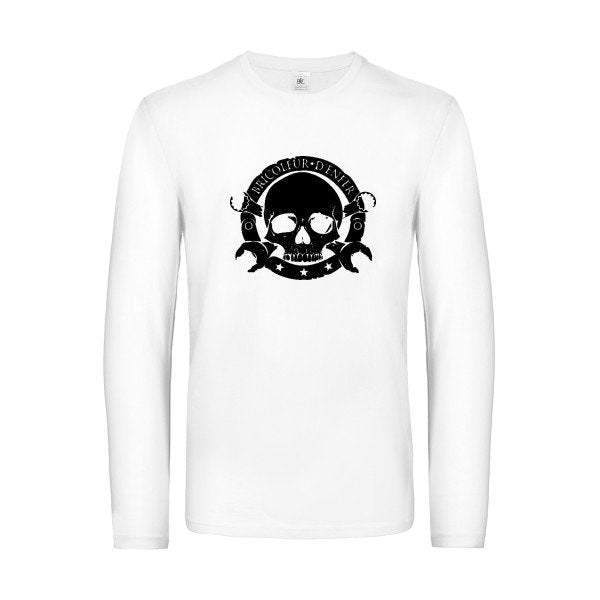 bricoleur d enfer - t shirt- manches- longues- original- humour- White impression Face