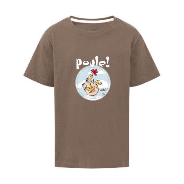 Poule ! SG - Kids T-shirt enfant Deep Taupe Taille 128 (7-8/L)