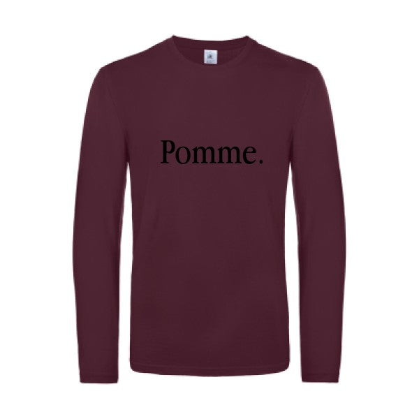 pub subliminale - t shirt- manches- longues- original- humour- Burgundy impression Face